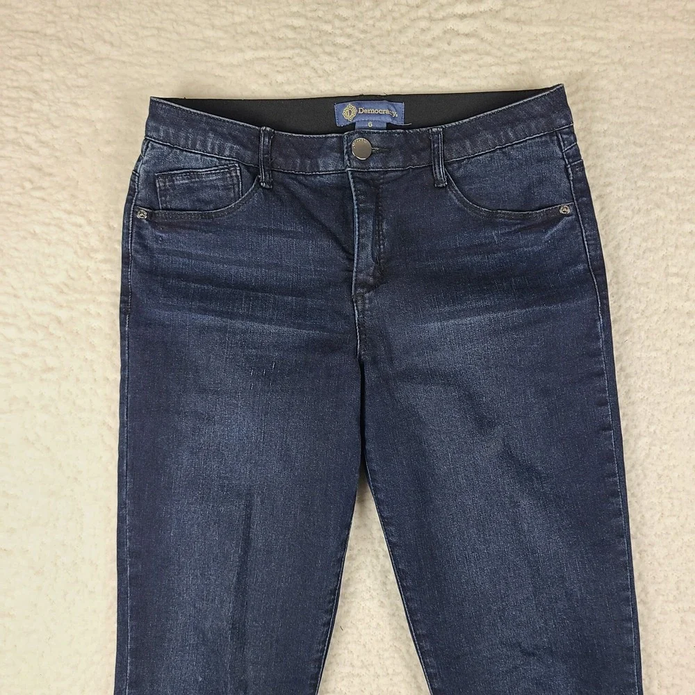 Democracy Jeans Womens 6‎ Ab Solution Skinny Dark Wash Blue